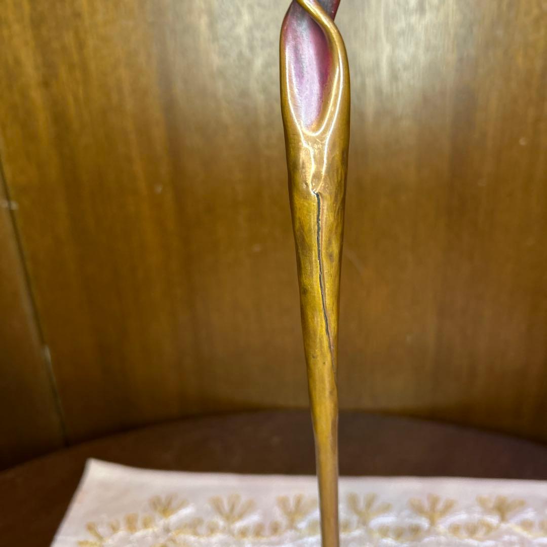 極稀少ZONAビンテージヘッセルスタジオキャンドルスタンド銅製手打槌目