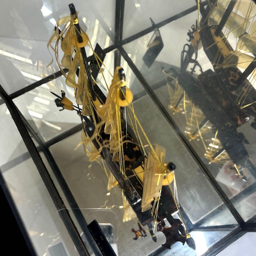 本鼈甲 オランダ船 ケース付 東Y7-1212①タトオ