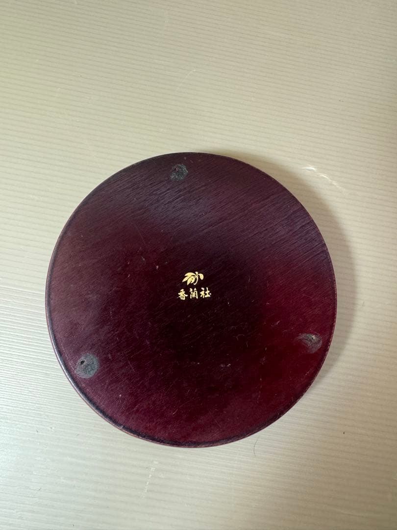 2792 香蘭社 金彩鶴文 花瓶 花台付 未使用