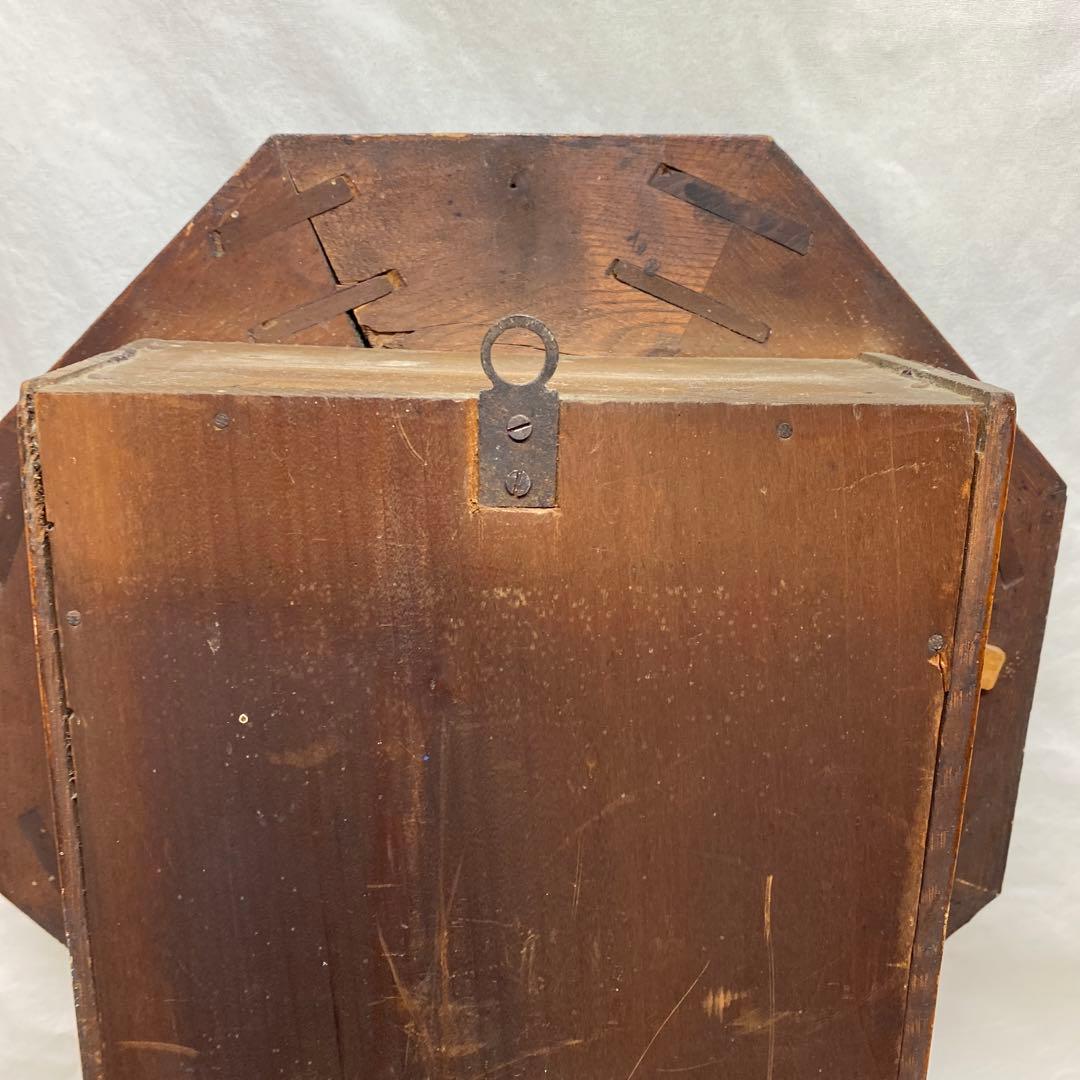 振り子時計　ゼンマイ式　掛け時計 アンティーク　古道具