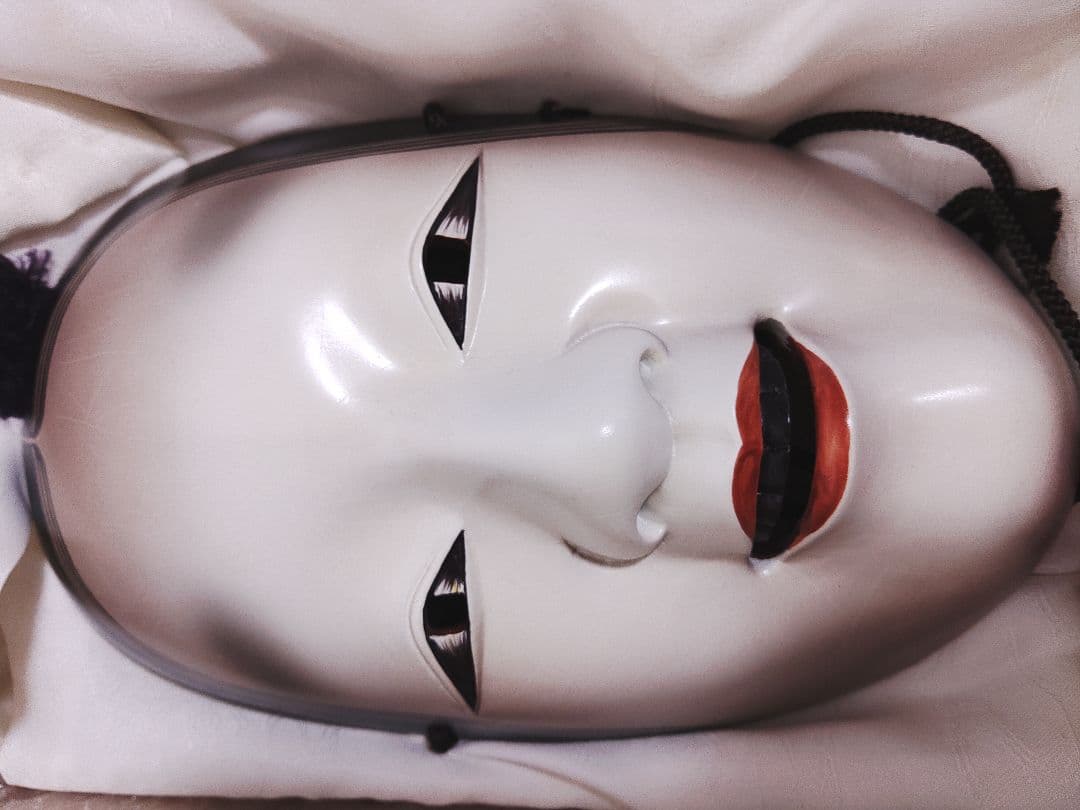 能面 人間国宝 ショップ ☆人間国宝 能面師 長澤氏春作 『翁』 木彫