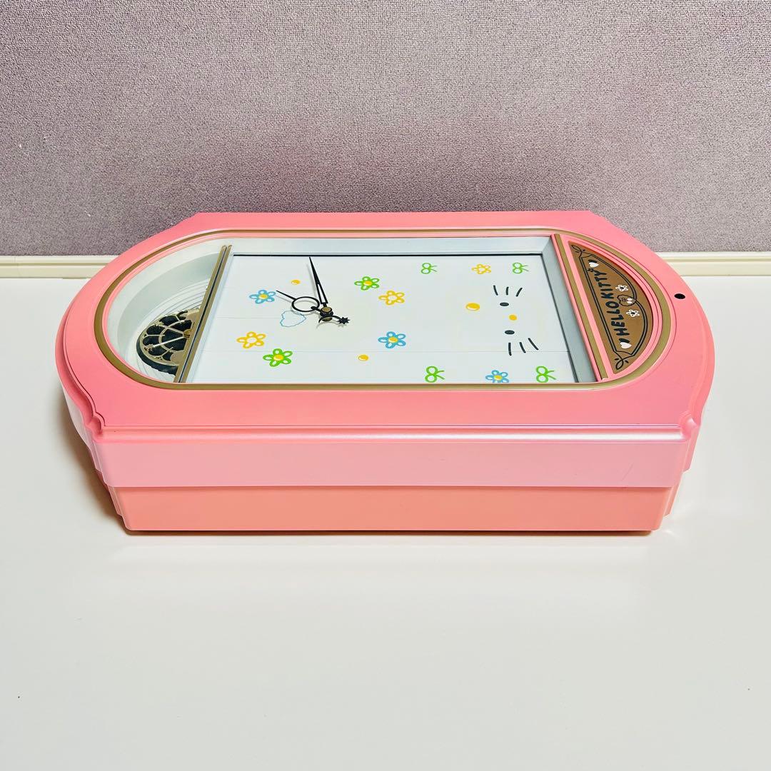 【激レア廃盤品】【美品】ハローキティ からくり時計 735-671 当時品