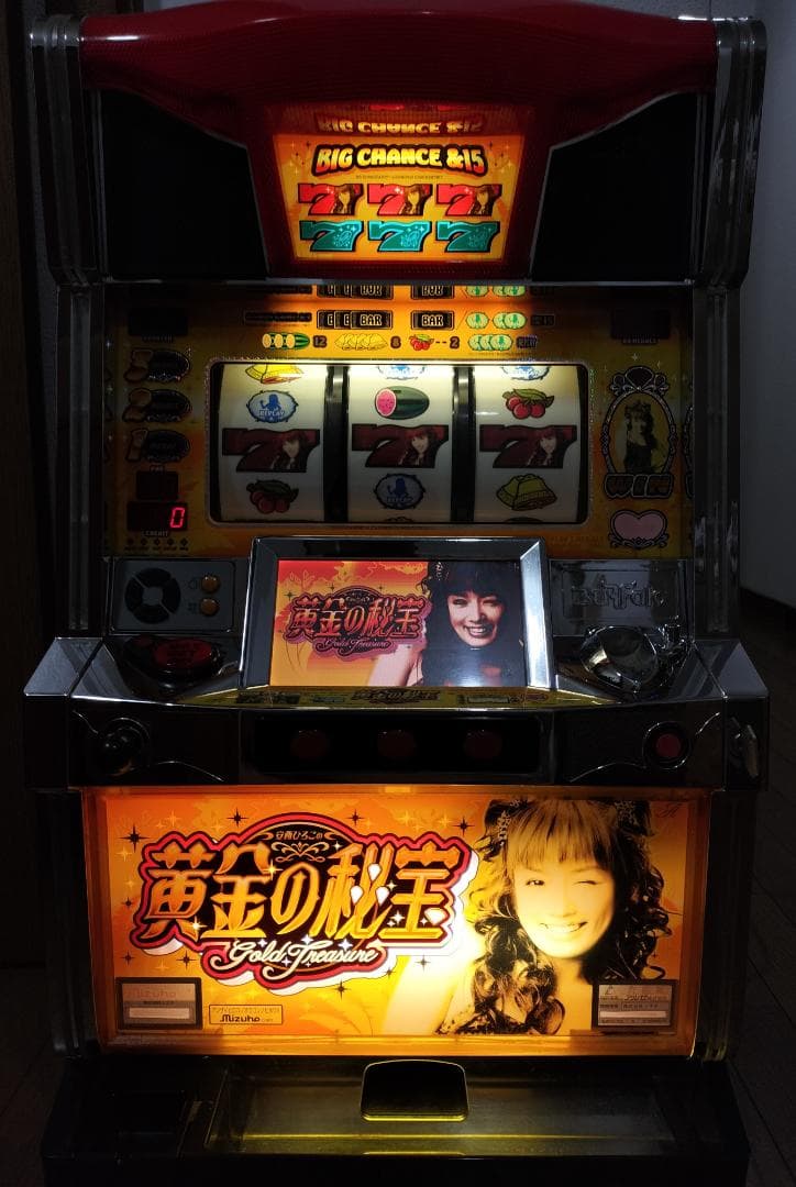 パチスロ実機】ミズホ☆安西ひろこの黄金の秘宝X【コイン不要機付き】4