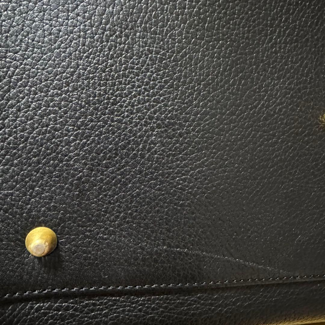 バーバリー ミニボストンバッグ ハンドバッグ ノバチェック レザー シボ革 黒