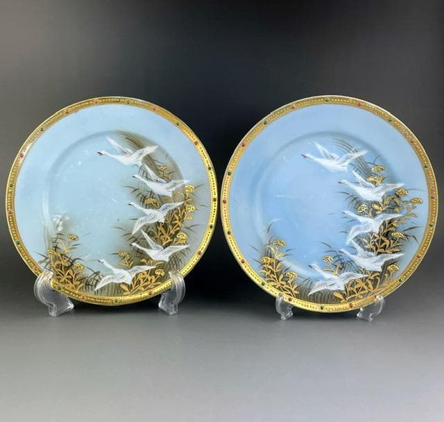 【専用】オールドニッポン 志水禄之助商店 21.9㎝ 白鳥 ガチョウ プレート