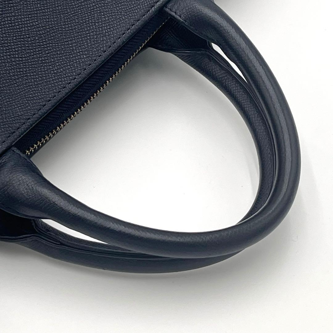 TRION トライオン 本革 ビジネスバッグ ブリーフケース A4可 ネイビー