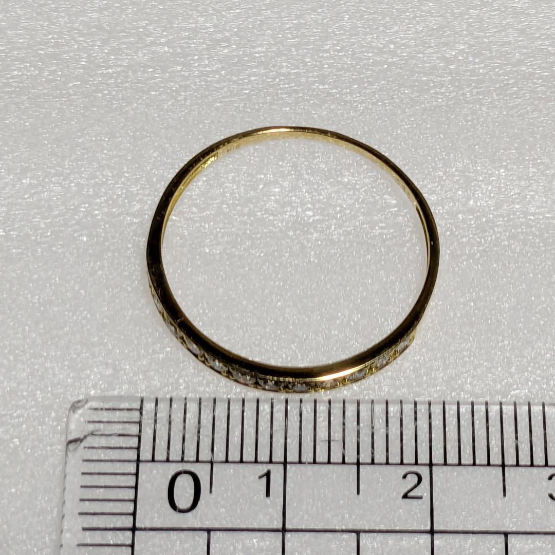 K18 イエローゴールド ダイヤ 0.3ct リング 19号 鑑別カード付