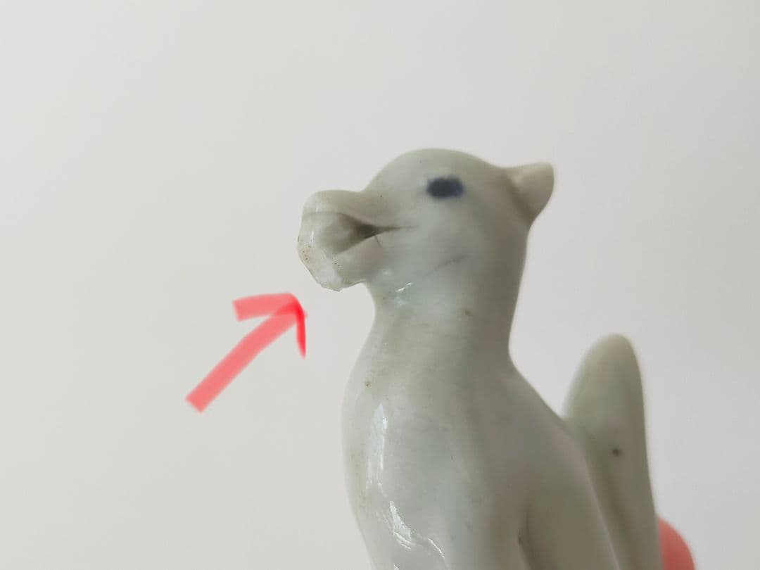 ラスト1体 白磁、 陶器の稲荷、狐 仏教美術 奉納、御深井焼 古伊万里