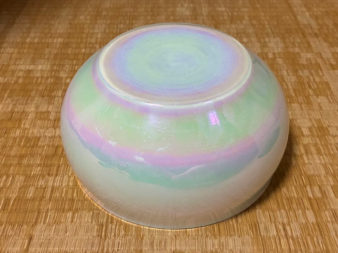 茶道具 ガラス 平水指 花押 永田宗伴書付 共箱 表千家