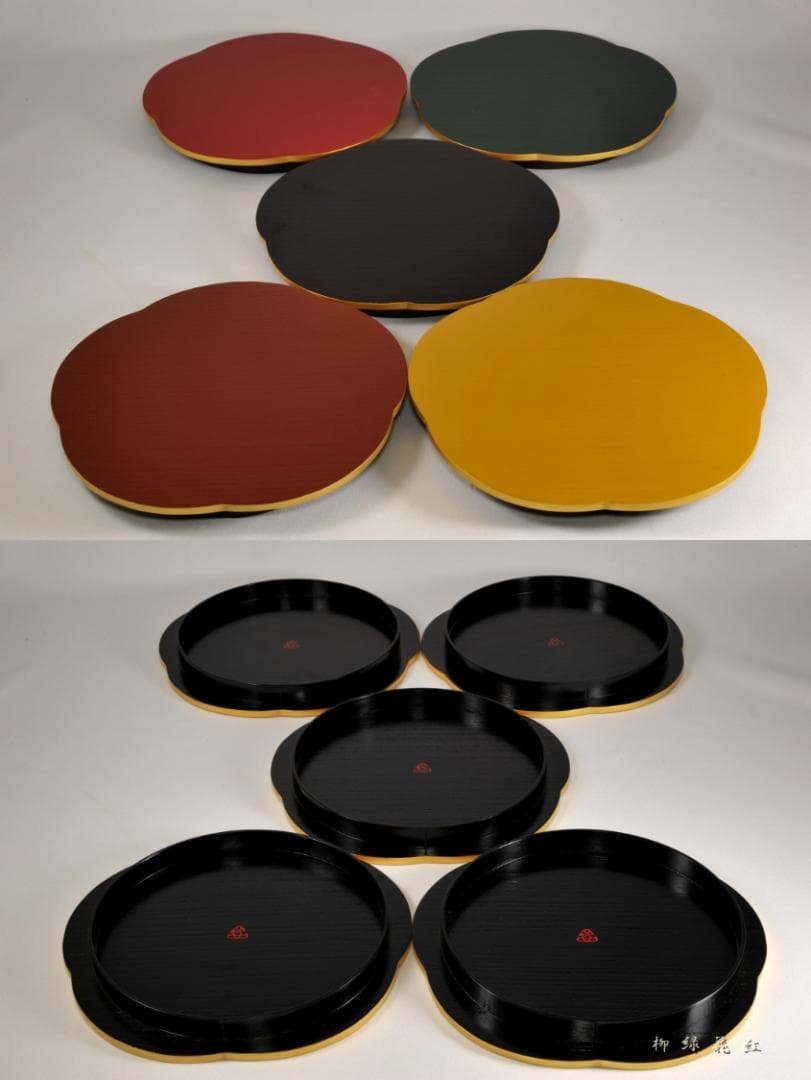 哲公房 五彩金釦 遊花盆 五 共箱 主宰 十二代中村宗哲 (弘子） 茶道具