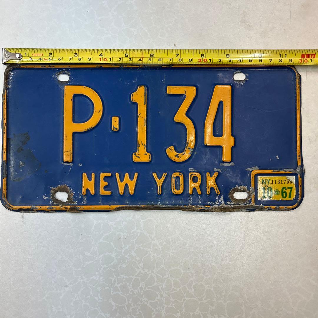 1967年アメリカ合衆国ニューヨーク ビンテージ、ライセンスプレート 1