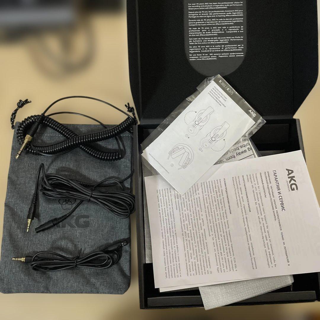 純正イヤーパッド未使用 】AKG K371 有線 モニターヘッドホン 密閉型