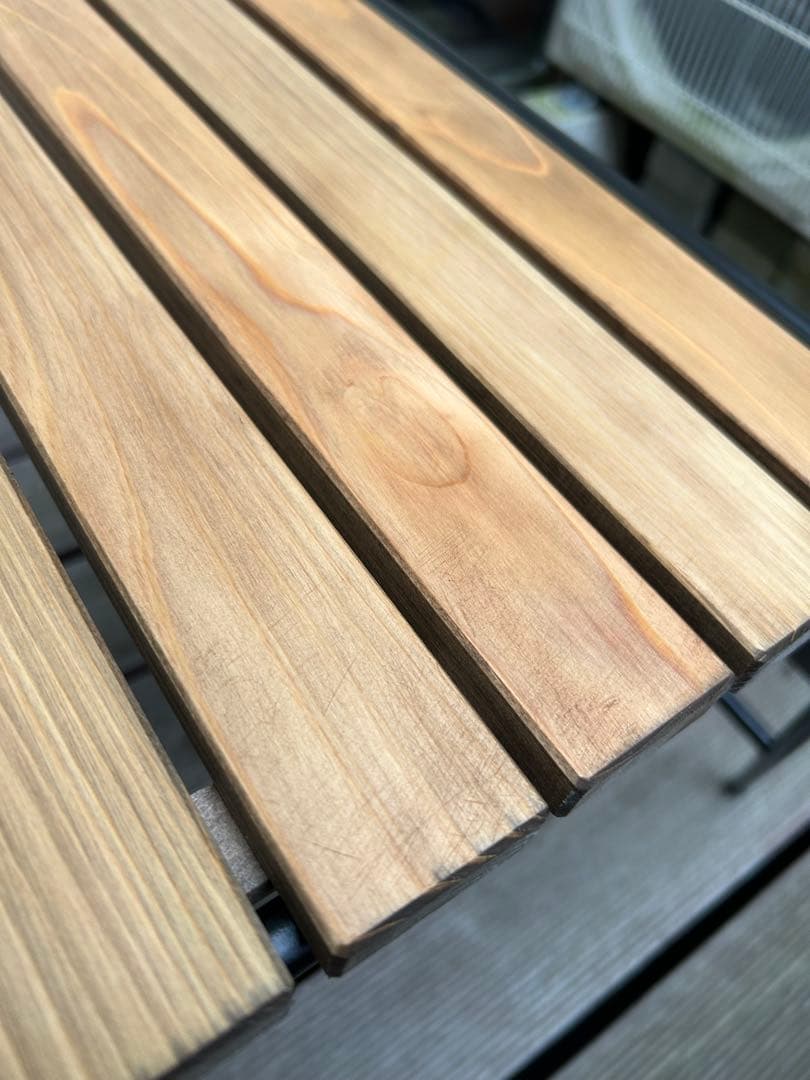 アイアン工房 アイアンテーブル 細板 ブラックマルチプレート付き