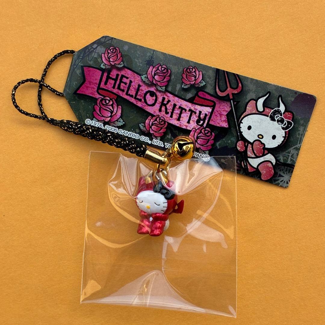 ★超激レア★ハローキティ デビルキティ 赤 5個セット ストラップ 根付 小悪魔