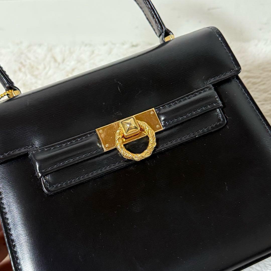 ⭐️極美品⭐️　ロウナーロンドン　ハンドバッグ　フォーマルバッグ　ゴールド金具