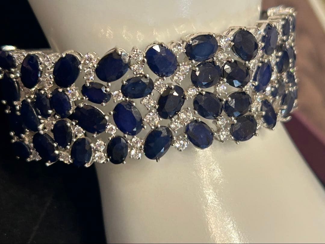 即*中様 天然石サファイアバングル