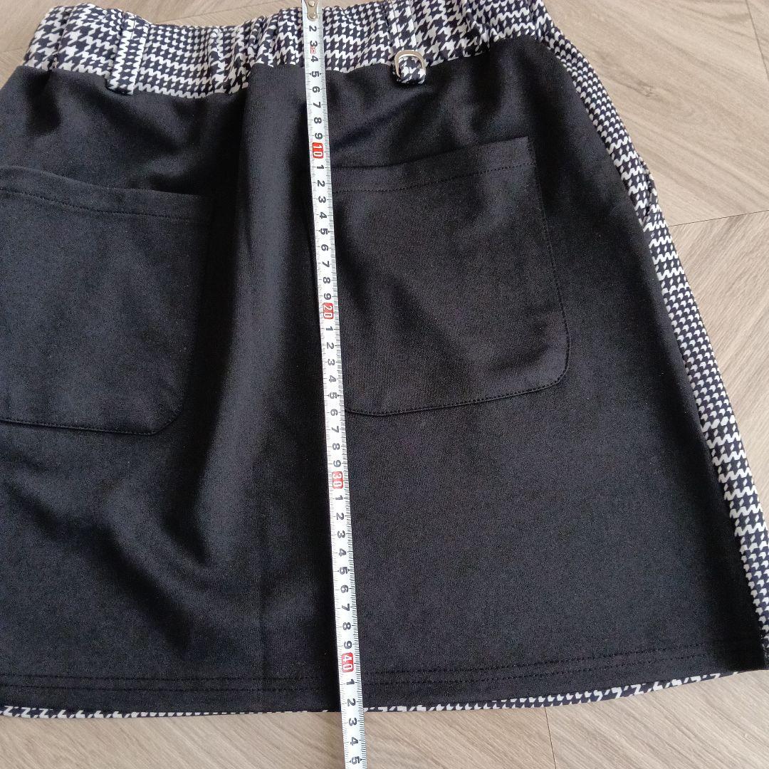 ●DELSOL● チェック柄 ウェアとスカートセットアップ Lsize 伸縮素材