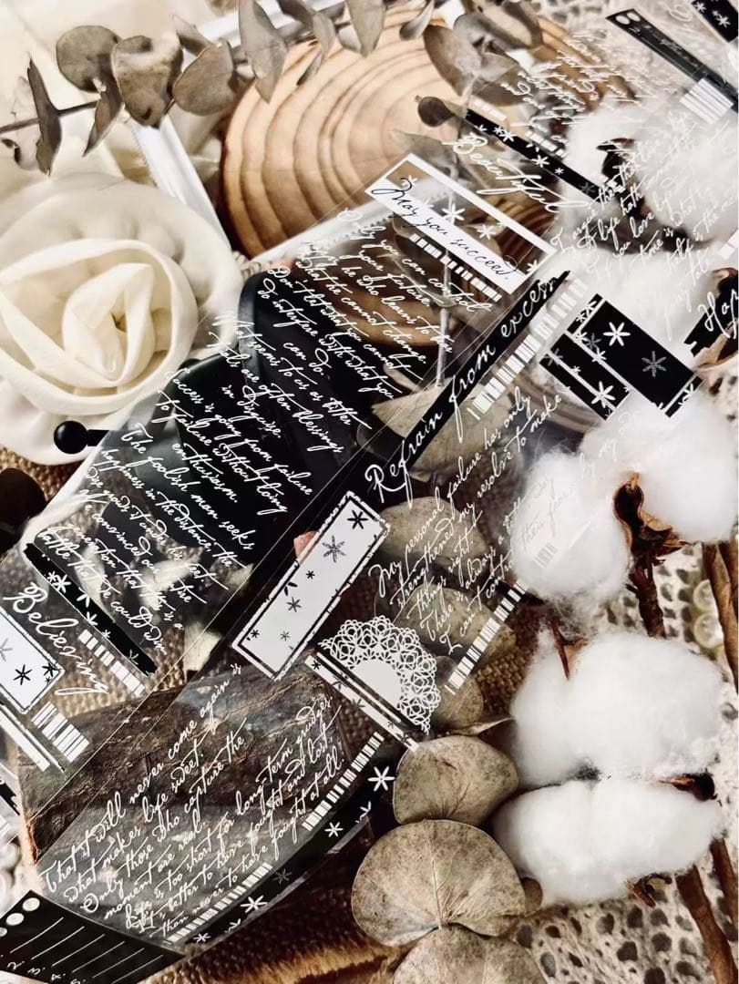 霖蓝汐原创手账《浪漫语录》海外マスキングテープ　マステ 【2646】