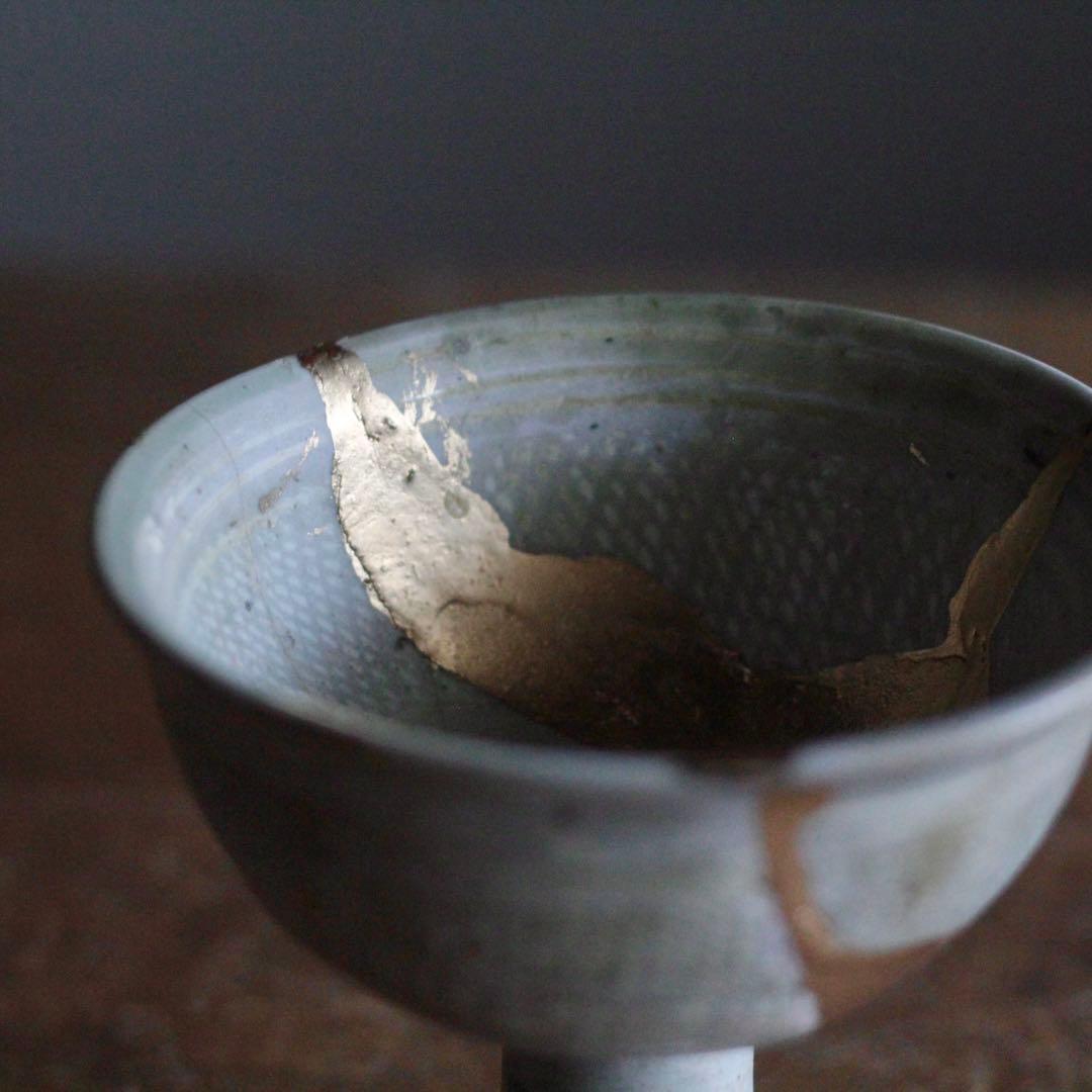 李朝 初期 三島 馬上杯 祭器 古美術 朝鮮美術 古道具 アンティーク
