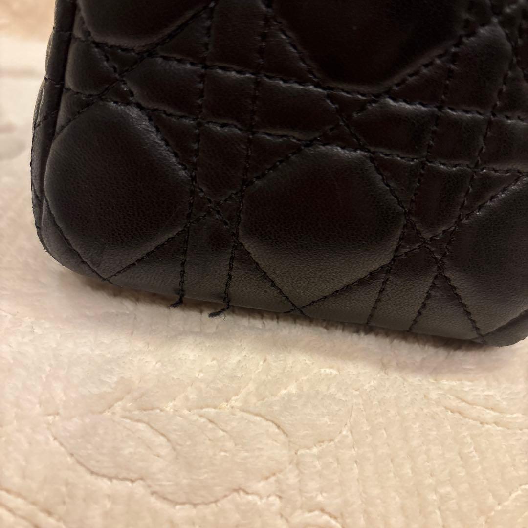 クリスチャンディオール レディディオール ハンドバッグ カナージュ 黒