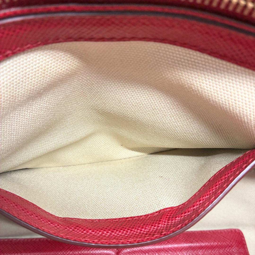 PRADA プラダ 赤 レッド サフィアーノ ハンドバッグ A1350A1