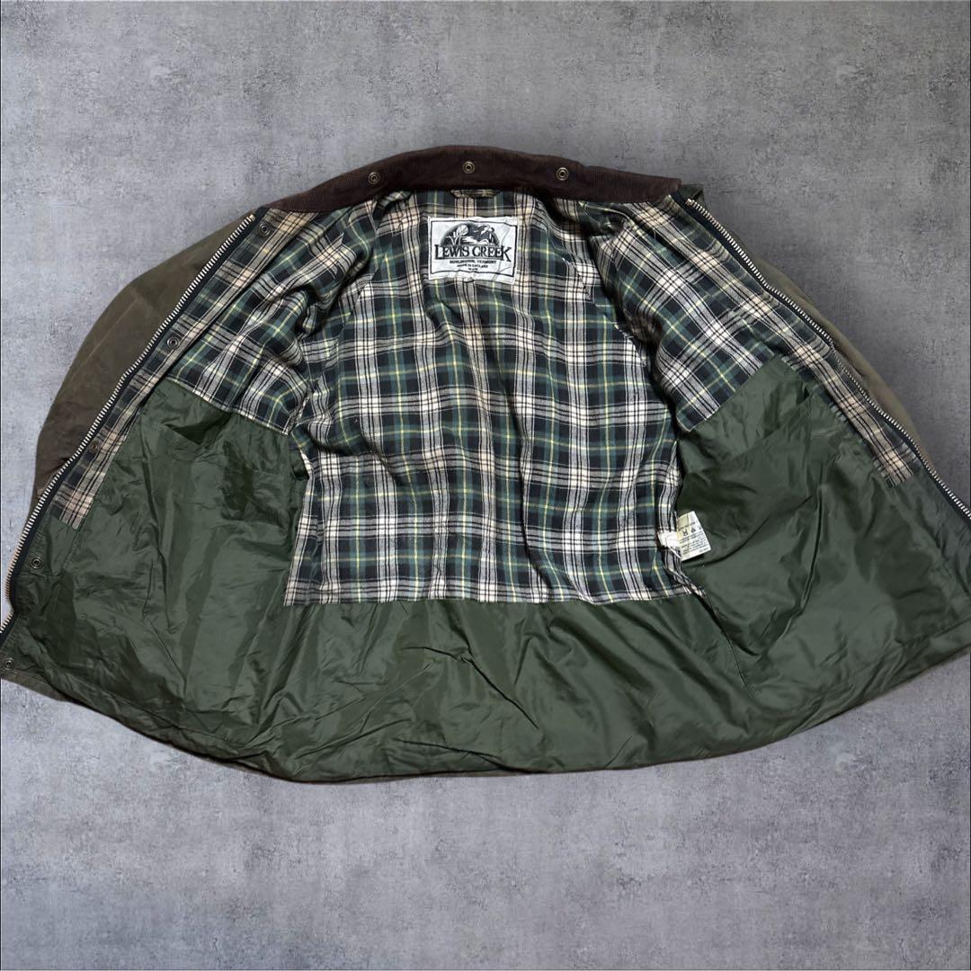 雰囲気抜群　LEWIS CREEK オイルジャケット　襟レザー