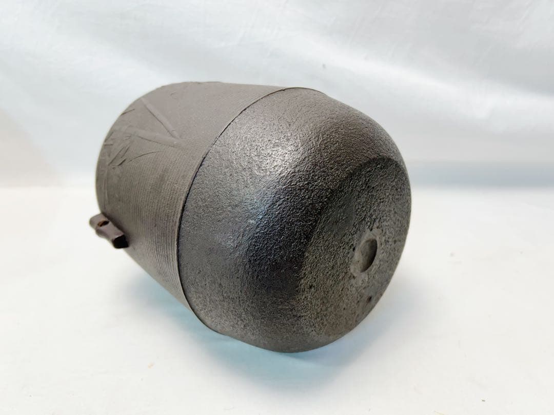 美品 茶道具 野々田織部(紅鉢型)風炉型電熱器 竹紋 筒釜2点セット元箱