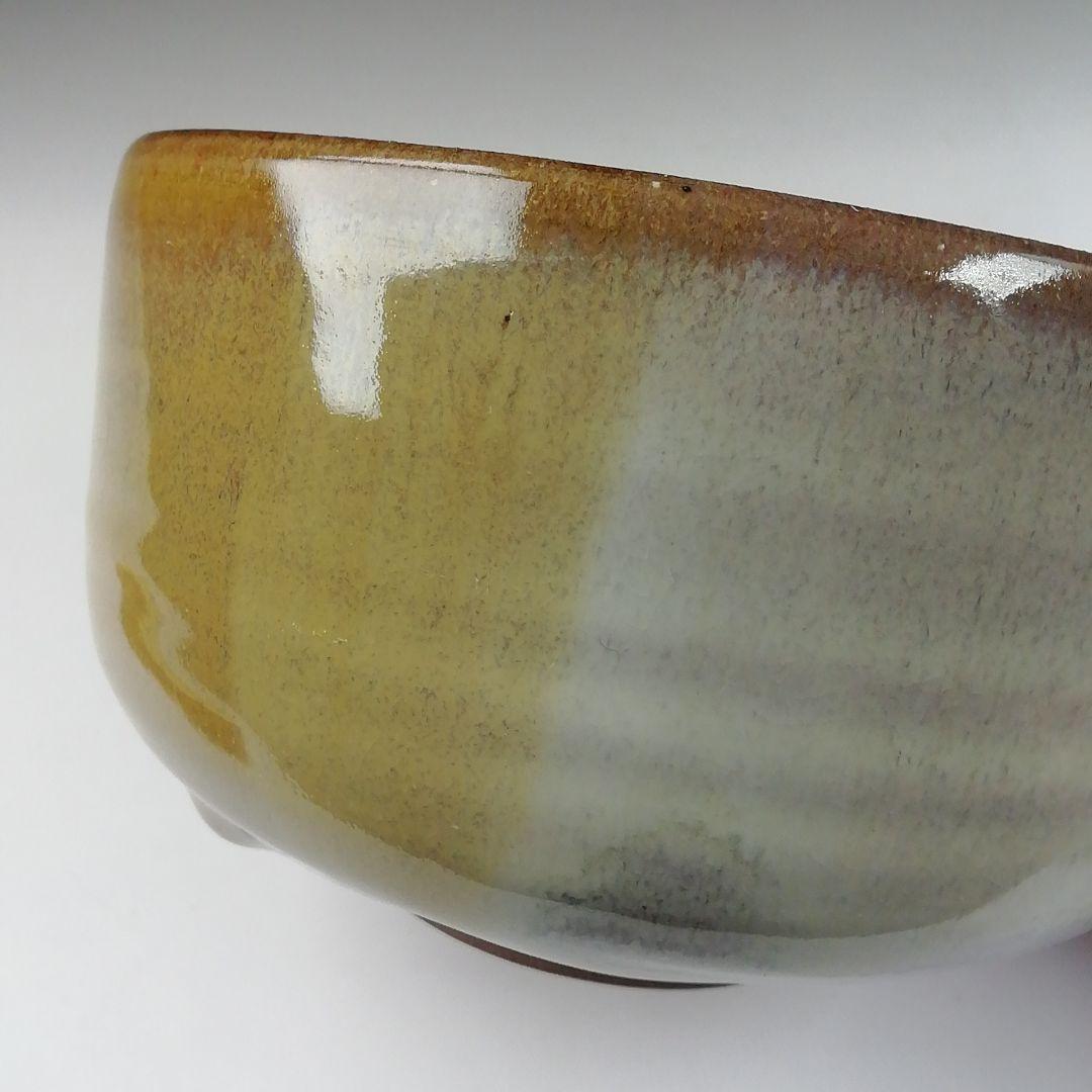 T477 茶碗 『高取焼』『掛分 茶碗』『高取喜恵 造』 共箱 抹茶碗