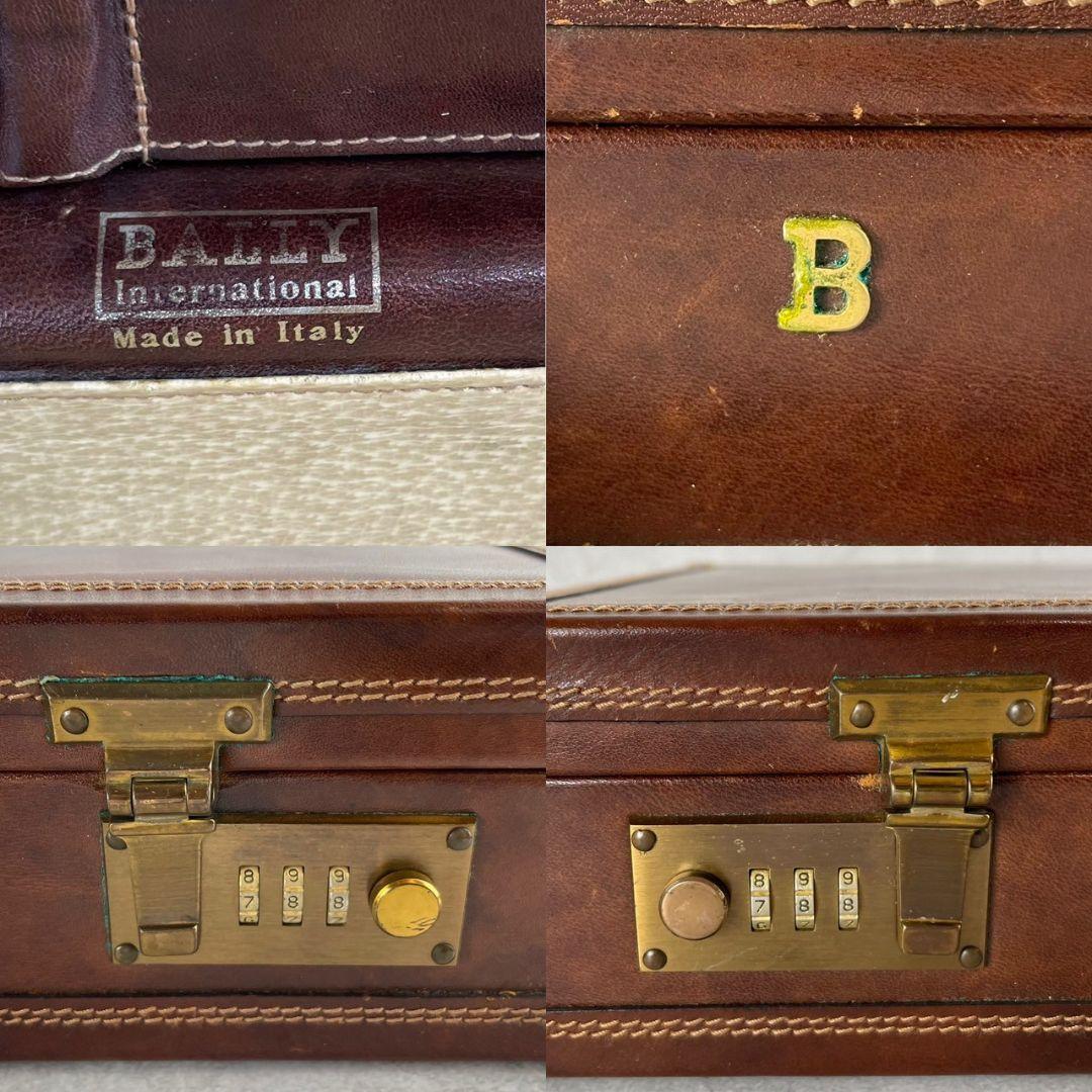 ダイヤルロック●BALLY アタッシュケース ビジネスバッグ レザー ブラウン