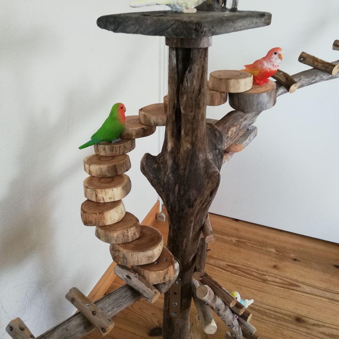 バードアスレチックジム大型 ㊲ 天然木 自然木 止まり木 インコ おもちゃ