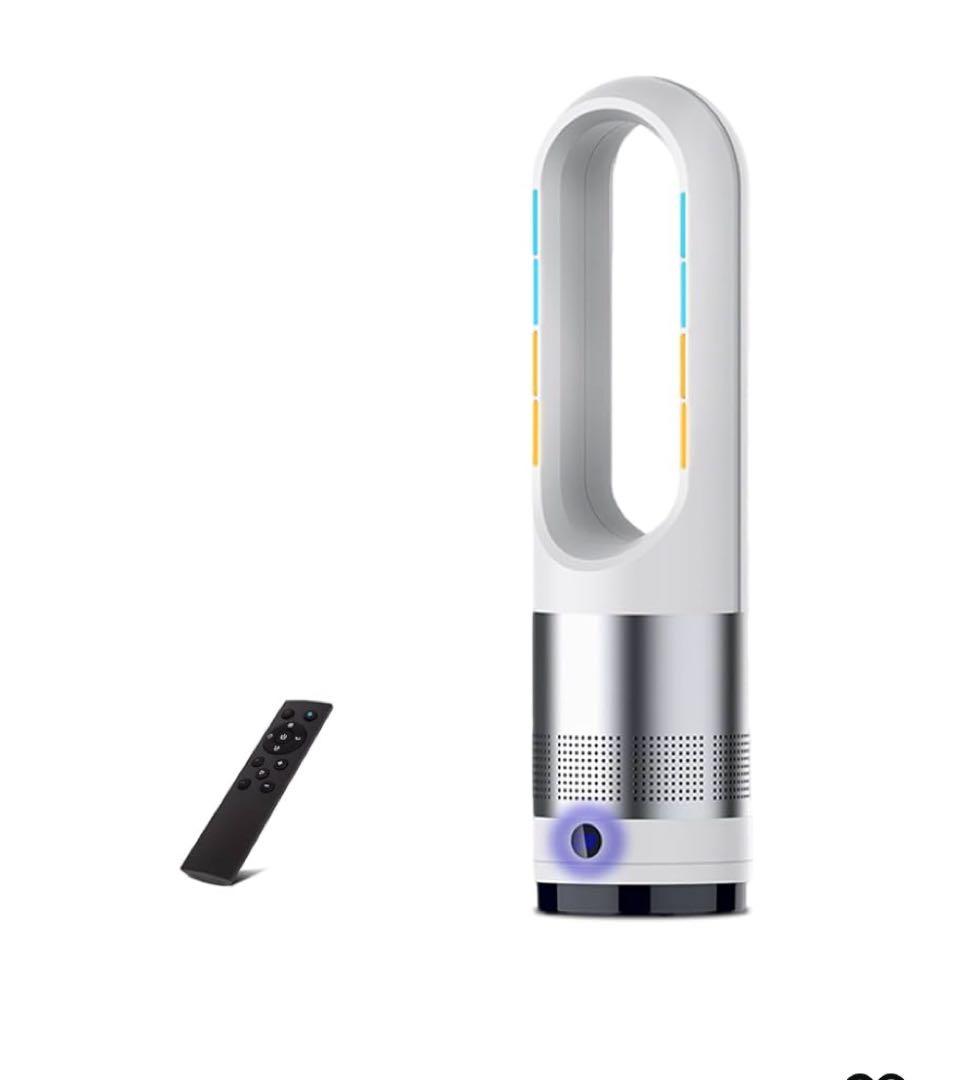 冷暖兼用 2秒瞬間 セラミックヒーター タワーファン 羽なし扇風機 DC