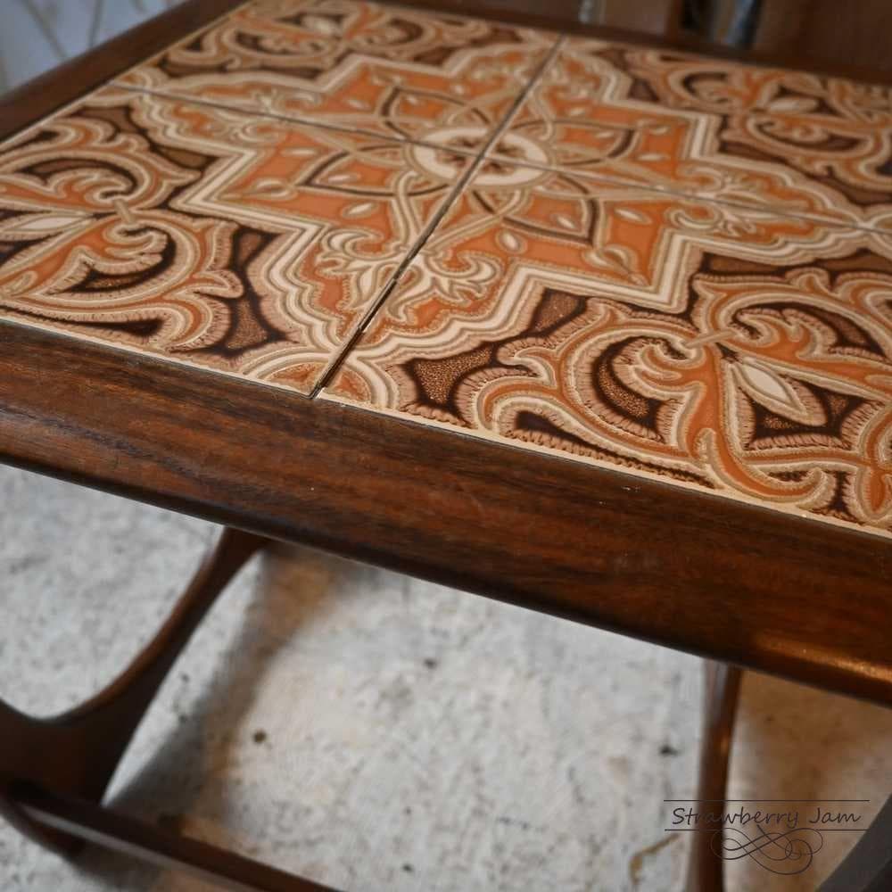 L3705-65 英国ヴィンテージ G-plan コーヒーテーブル タイル張り