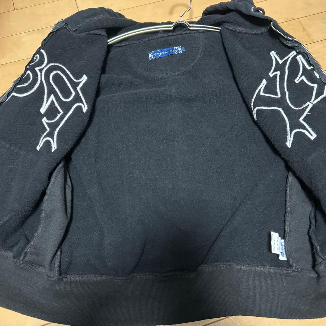 punkandyo 初期黒　ジップパーカー　zip