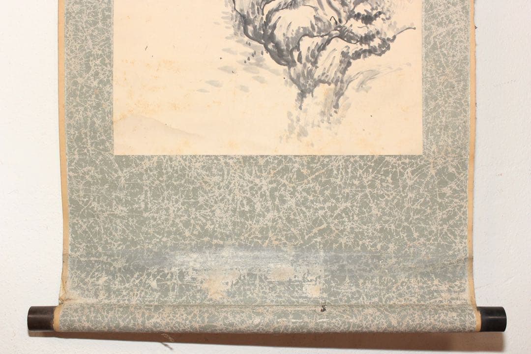 No5064 掛軸 五日市玉東 山水画賛 紙本 南画 日本画 古美術 送料無料