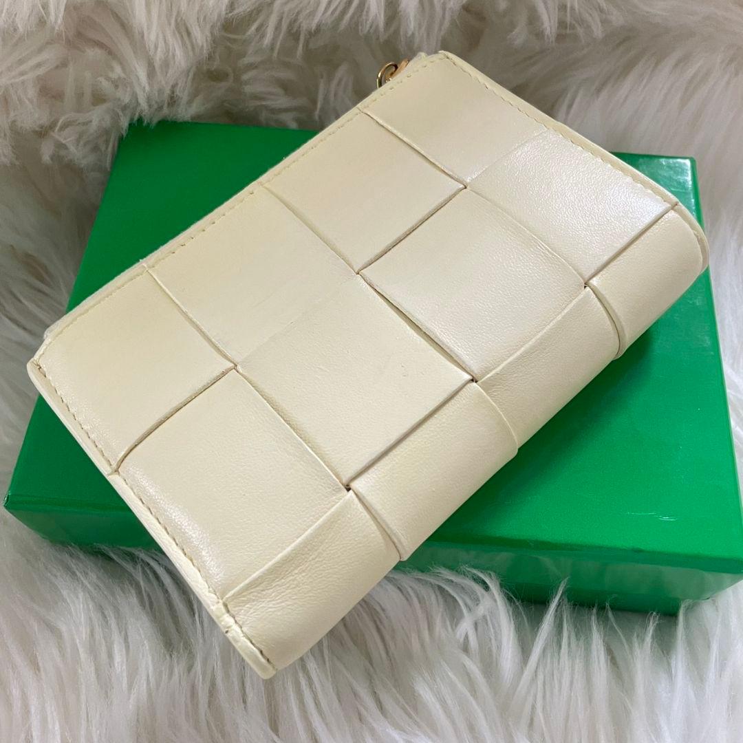 ボッテガヴェネタ カセット マキシ イントレチャート 二つ折り 財布 イエロー