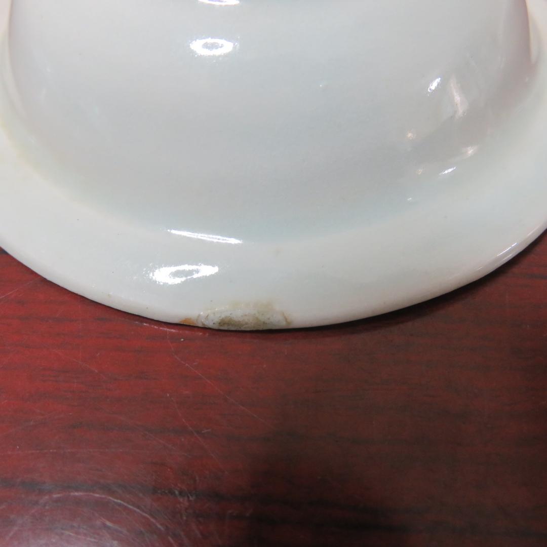 小皿 5枚 染付 変わり柄 慶雲年製 春日 御水茶屋 窯傷 欠け