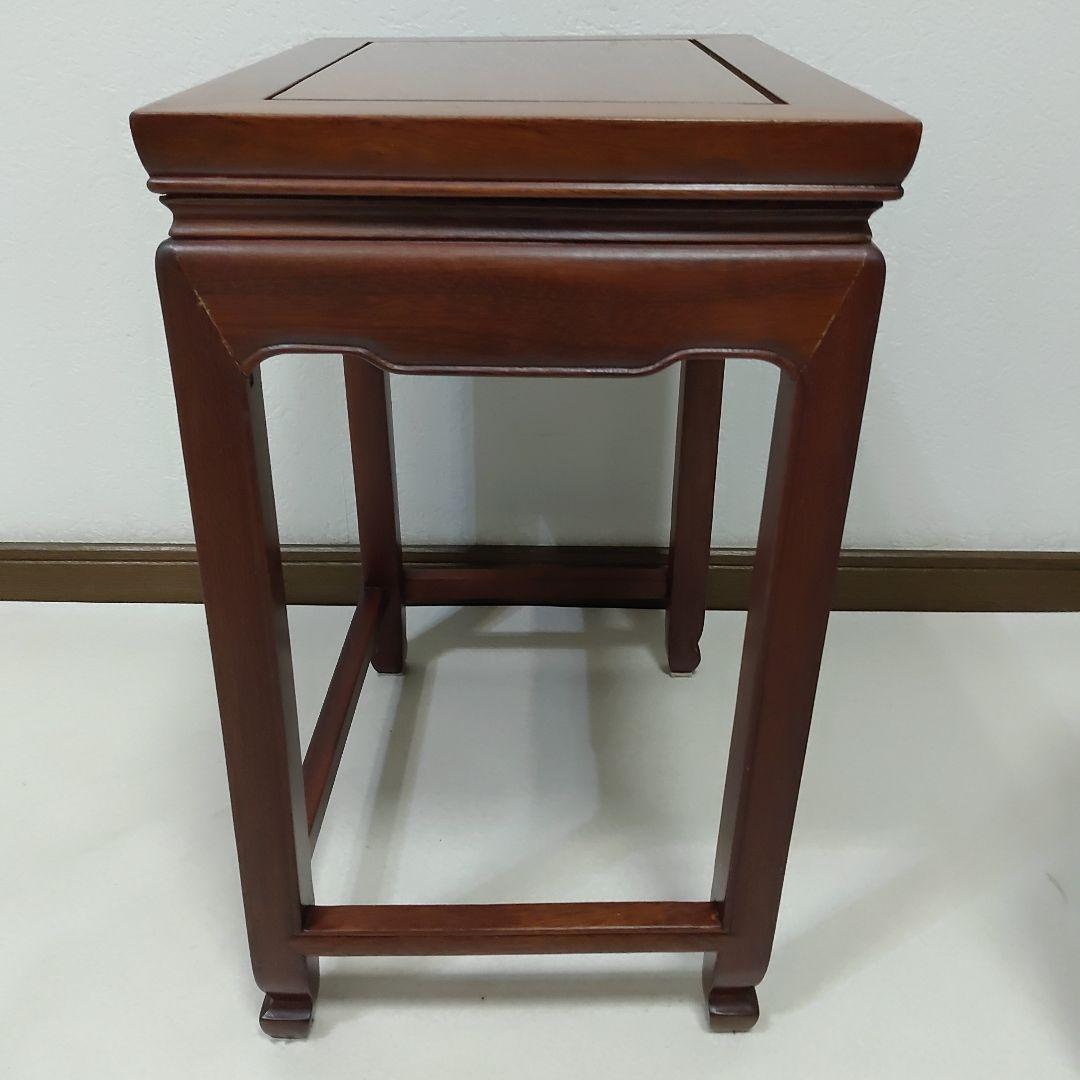 中国家具 唐木 ネストテーブル 2段 花梨 2連 天然木 送料無料 - メルカリ