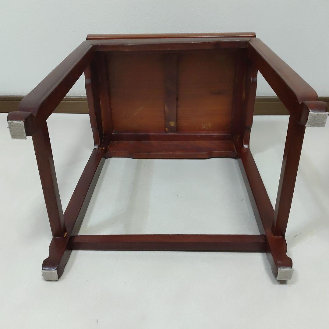 中国家具 唐木 ネストテーブル 2段 花梨 2連 天然木 送料無料 - メルカリ
