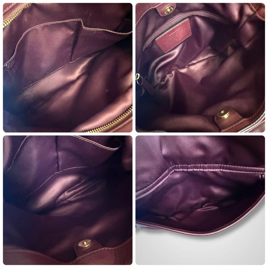 バッグ COACH SOHO leather bag Satchel Burgundy