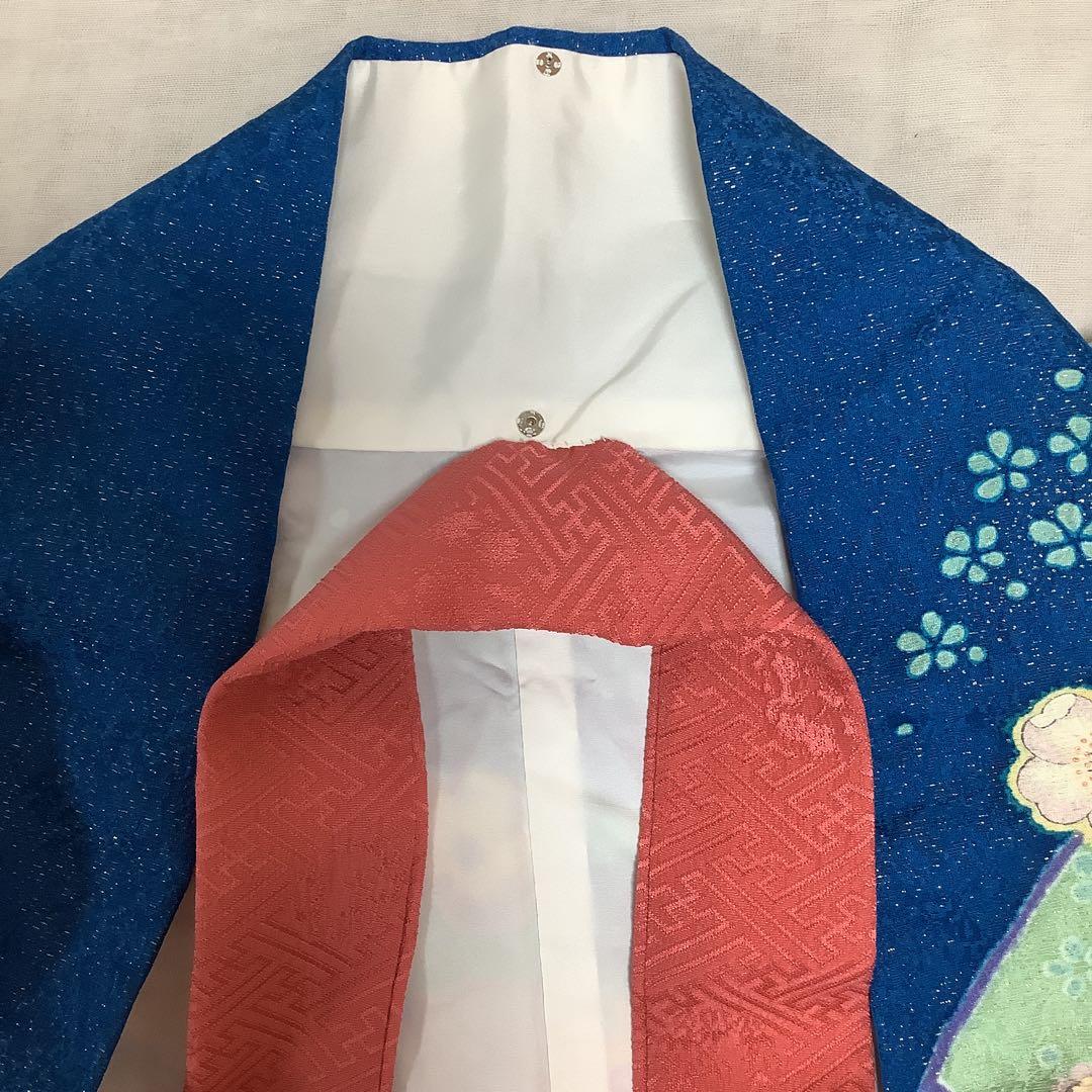 彦兵衛mini】やまと謹製！正絹振袖・長襦袢セット〜群青色地に辻ヶ花