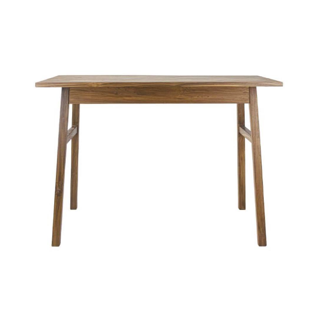 WTWチーク木製テーブル机作業デスク◆幅110木目ナチュラル素材アンティーク男前