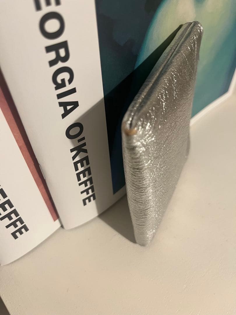 COMME des GARCONS L字型 ZIPウォレット シルバー