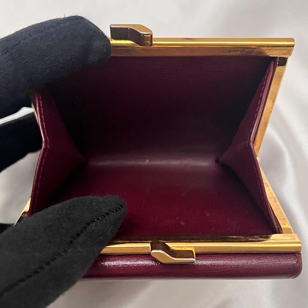 ◇極美品◇カルティエ　マストライン　コンパクト財布　グレインカーフレザー　がま口