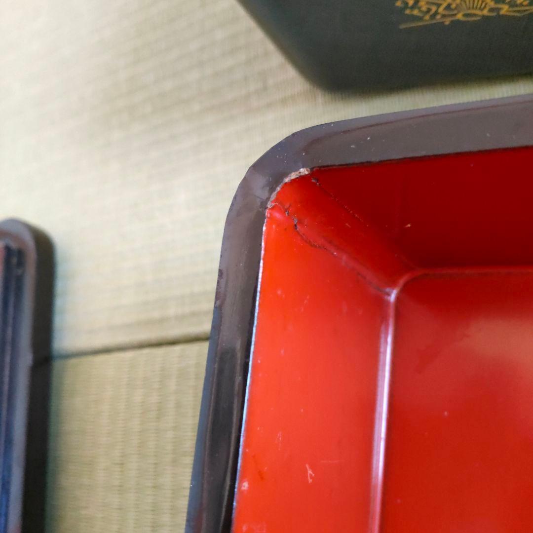 輪島塗　漆塗り重箱 4段　鳳凰柄の袱紗 風呂敷付き