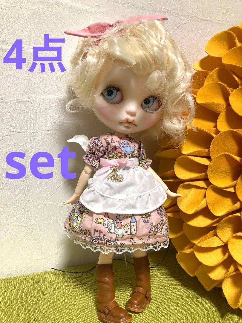 ☆ カスタムアイシードール ブライス ☆ アウトフィット ピンクティー