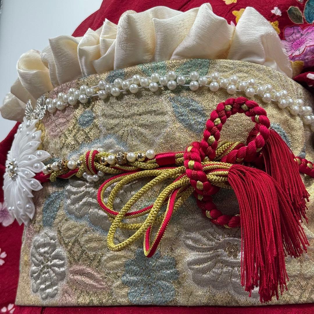 京都きもの友禅 振袖8点フルセット 桜 七宝 絞り 銀通し 正絹 成人式