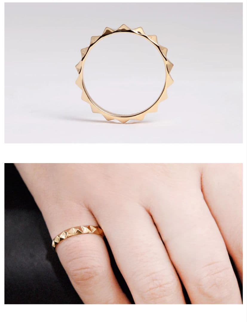 ほぼ新品☆OFオレフィーチェ「ミニスタッズ」ピンキーリング K18PG( 0号)