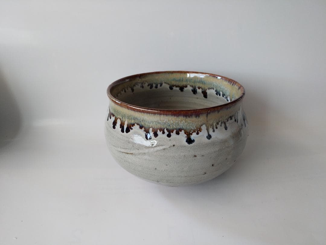 茶道具 丹山窯 小峠葛芳 作 灰釉塩笥 茶碗 共箱 共布 栞 茶器 抹茶碗 新品