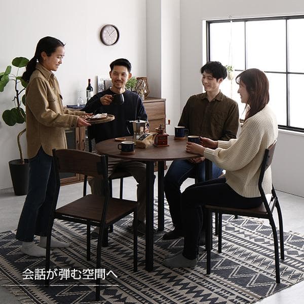 ダイニングテーブル　セット 5点　ブラウン　テーブル　チェア