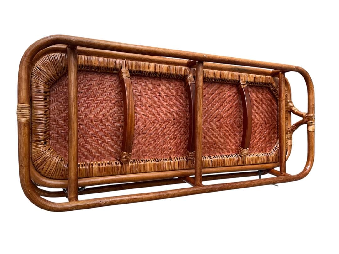 サンフラワーラタン(籐) ラタン座椅子ソファ D172DRK 花 北欧 生地